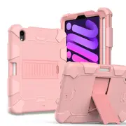 Catzon Lightweight iPad Mini 6 Case And Full-Body Shockproof Silicone Case With Pencil Holder-Rose Gold