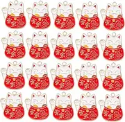 [TOKIDNY] Sturdy Alloy Cat Charms 20pcs Keychain Pendants Cat Decor for Diy Jewelry Bag Accessories