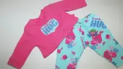 15" doll clothes handmade pajama outfit You U could use a Hug TROLLS top pants