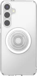 [PopSockets] Samsung Galaxy S24 Plus Case Compatible with MagSafe, with Magnetic Round Phone Grip Included, Phone Case for Galaxy S24+ - Clear