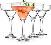 Glaver's Margarita Glasses Set Of 4, 10 oz. Bar Glasses for Cocktails, Martini, Margarita, Dessert, and Everyday Use Crystal Clear Classic Martini Glasses, Dishwasher safe.