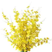 SOGA 10pcs Artificial Silk Flower Fake Rose Bouquet Table Decor Yellow