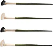 ASAKKURA 4Pcs Angled Nose Contour Brush for Makeup Ergonomic Design for Blending Dark Circles and Puffiness Soft Synthetic Hair for Foundation and Eye Shadow Makeup Accessory for Women