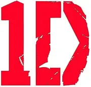 1D Initial Logo - Vinyl 3" Wide (Color: RED) Decal Laptop Tablet Skateboard car Windows Sticker