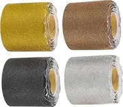 TOGEVAL 4 Rolls Bulletin Scalloped Borders Black Borders Classroom Bulletin Blackboard Decor Removable Border Trim Bulletin Board Borders Red Black Bulletin Board Border