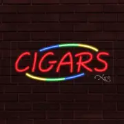NEW "CIGARS" w/COLOR BORDER 30x12x1 INCH LED FLEX WINDOW/WALL INDOOR SIGN 30767