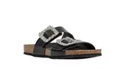 Geox Womens/Ladies D Brionia R Grain Leather Sandals (Black) - UTFS11598