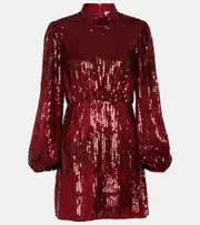 [Rixo] Rixo Samantha sequined minidress AU 18 red