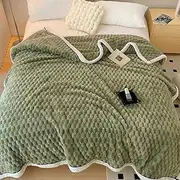 Large Soft Microsherpa Bed Blanket Throw Rug 200x230cm (Green)