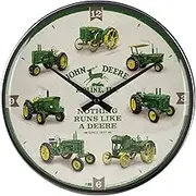 Nostalgic-Art Retro Wall Clock John Deere - Model Chart - Gift Idea for Tractor Fans, Large Kitchen Clock with Metal Frame, 31 cm