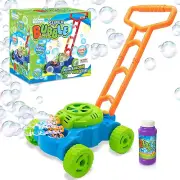 Bubble Lawn Mower, Bubble Blowing Push Toys for Kids Ages 1 2 3 4 5, Bubble Mach