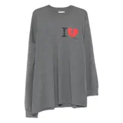 [Magliano] Magliano Broken-heart Print Long-sleeved T-shirt XL GREY