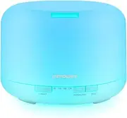 URPOWER Upgraded 500ML Essential Oil Diffuser Humidifiers Ultrasonic Aromatherapy Diffusers with 4 Timer Settings and Waterless Auto Shut-Off for Home Office Living Room Yoga Spa