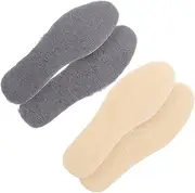 Beavorty 2 Pairs Winter Insoles for Boots and Shoes Cushions Breathable Thermal Insoles Lightweight and Comfortable for Men and Women