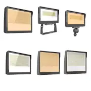 35W-450W Selectable LED Flood Light with Dusk to Dawn Photocell Lamp AC120-277V