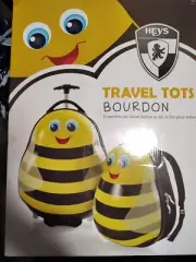 Bumble Bee Carry On Luggage With Wheels Hardside Luggage Set School Bag 2-Pcs