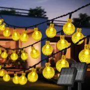 2 Pack 120 LED Solar String Lights Outdoor Waterproof, 72 FT Crystal Globe Li...