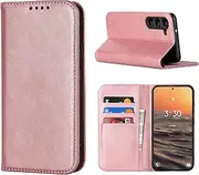 [Cavor] for Samsung Galaxy S23 Plus 5G Case, Galaxy S23+ Case Cowhide Pattern PU Leather Cases Flip Magnetic Kickstand Book Wallet Cover Phone Case with Card Slots(6.6") -Pink