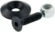 Countersunk Bolts 1/4in w/1.25in Washer Blk 10pk