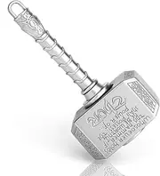 Thor Hammer Keychain Fidget Spinner Gyro Hand Spinners Fidget Toy for Stress Relief, Anti Anxiety, ADHD & Focus Finger Toy Spinner for Gift, Kids, Classroom, Office, Parties, Fun Thor Toy (Silver)
