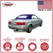 Fits Audi Cabriolet 1992-2000 Convertible Soft Top w/Plastic Window BLUE CANVAS