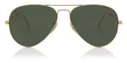 Ray-Ban RB3025 Aviator Large Metal Blue-Light Block W3400 Men's Sunglasses Gold Size 58