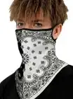 Face Mask Bandana Pattern Black And White Paisley FREE GIFT INCLUDED (MASK)