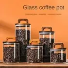 800-2100ml Wood Lid Glass Jar 1pc Airtight Canister Food Container Coffee Beans