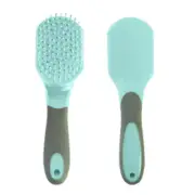 96AI Hilason Soft Touch two tone Horse Mane & Tail Brush Turquoise