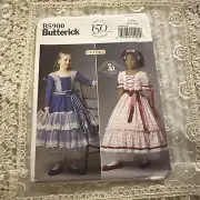 Uncut Halloween Costume/Cosplay Pattern Butterick 5900 Size 2-5 Historical Dress