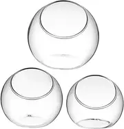 Abaodam 3Pcs Glass Terrarium Multi Purpose Plant Container for Succulents and Flowers Elegant Hydroponic Display Bottles for Indoor Decor for Plant Lovers and Home