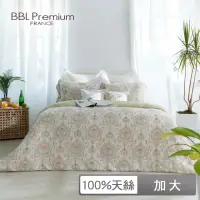 在飛比找momo購物網優惠-【BBL Premium】100%天絲印花床包被套組-斐麗漫