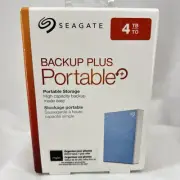 Seagate Backup + Portable 4TB External Hard Drive Blue Usb 3.0 For Windows Mac