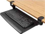 Compact Clamp-On Retractable Adjustable Height under Desk Keyboard Tray | for De
