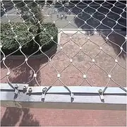 Stainless Steel Woven Wire Mesh Flexible Stainless Steel Rope Net, Anti-Fall Safety Net, Durable Metal Woven Fence, Mesh 10cm, Poultry Fencing, Plant Climbing Net