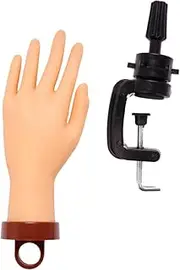 WOONEKY Practice Nail Art Hand Model High Simulation Easy to Use Essential for Nail Art Design Training