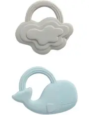 [Playground] Silicone Teether 2 Pack in Blue