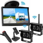 5" Wireless Rear View Monitor WIFI Reverse Camera Kit Caravan Bus Truck 12V 24V