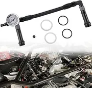 Universal AN6 Dual Feed Carb Fuel Line Double Pump for Holley 4150 Carburetor W/Silver Psi Gauge
