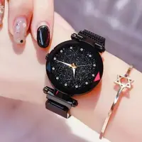 在飛比找樂天市場購物網優惠-新網紅熱賣星空面磁鐵帶男女情侶學生石英表禮品表小清新手表