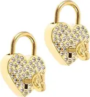Vaguelly 2Pcs Heart Shaped Padlock with Keys Sparkly Rhinestones Metal Lock for Jewelry Box Luggage Diary Handbag Durable Love Lock for Couples