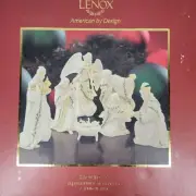 Lenox Christmas Nativity Set Ivory Porcelain 24 kt Gold Trim NEW Dead Stock 7 Pc
