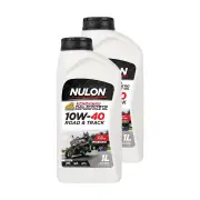 2 x Nulon Full Synthetic Road & Track 10W-40 Motorcycle 4 Stroke Engine Oil 1L