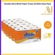 Handee Ultra White Paper Towel, 24 Rolls Value Pack