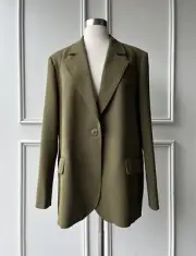 WITCHERY boxy single breasted blazer jungle | SIZE: 14, L | $349.95 new