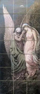 Art Angel Mural Ceramic Bath Backsplash Tile #486
