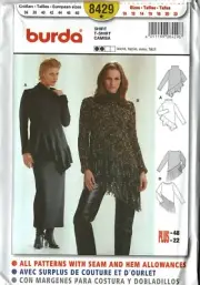 Burda 8429 Sewing Pattern - Misses Shirt - Top - Knit