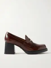 [Tod's] Tod's - Gomma Glossed-leather Loafers - Dark brown - IT40.5 IT 40.5 Brown