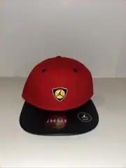 Youth Air Jordan 14 Retro Jumpman Snapback Hat Red/Black 9A0098 R78 Leather