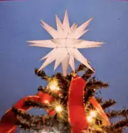12" Lighted Monrovian Star - Tree Topper or Hanging Light - New in Box